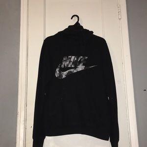 nike hoodie black women fleece